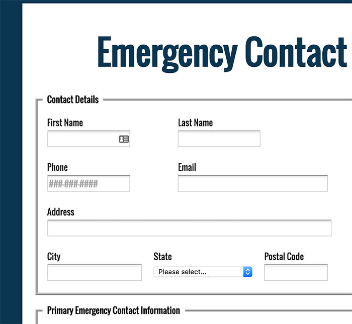 Info forms